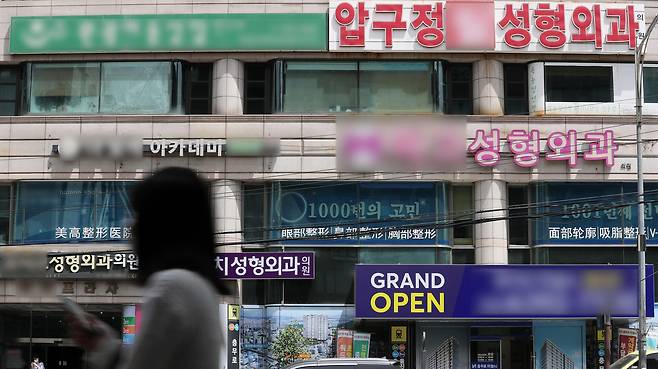 서울 강남구 성형외과 밀집지역의 모습. [사진=뉴스1]