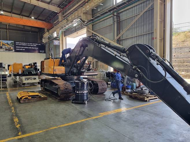 HD현대건설기계 인도 푸네공장의 리빌딩센터. / 푸네(인도)=박정엽 기자