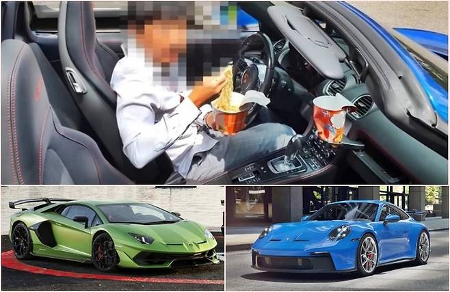 포르쉐 카푸어와 포람페 차량 [사진출처=유튜브 안과장 영상 캡처, 포르쉐, 람보르기니]