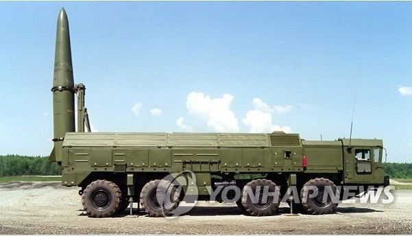 러시아군의 SS-26 이스칸데르-M 지대지 미사일 [위키미디어 캡처]