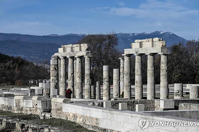 16년간의 복원 사업 끝에 재개장한 알렉산드로스 왕궁터 [AFP 연합뉴스 자료 사진. 재판매 및 DB 금지]