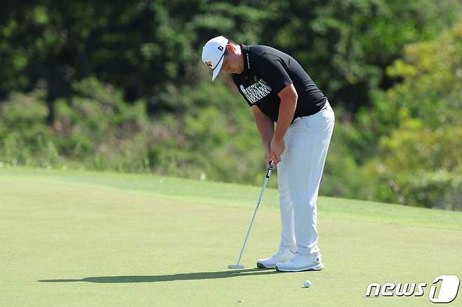 PGA 투어 72홀 버디 신기록을 쓴 임성재. ⓒ AFP=뉴스1