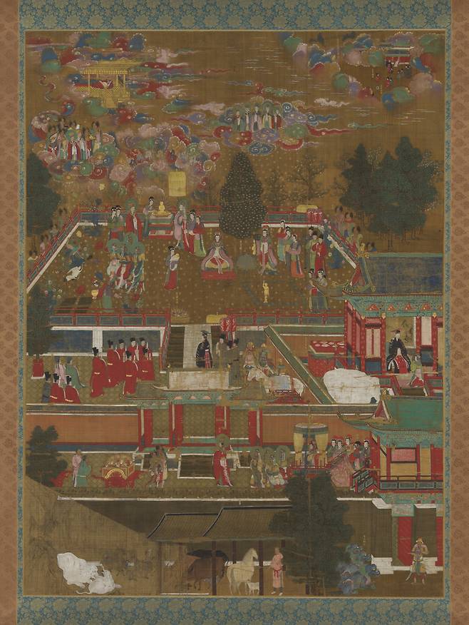 "The Birth of Shakyamuni" from the 15th century (Hongakuji Temple)