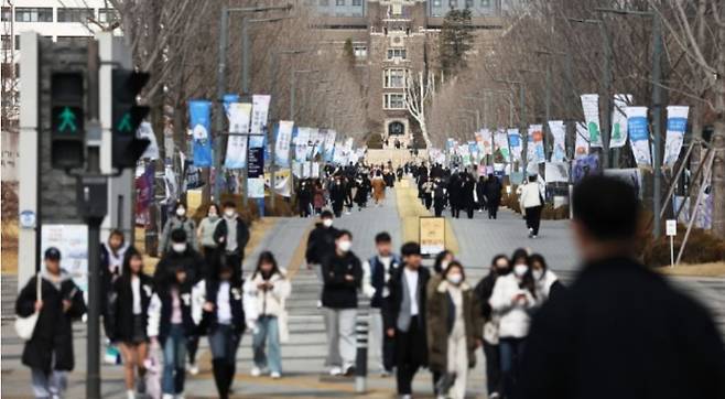 대학가. 사진은 기사 내용과 관련 없음. [연합]