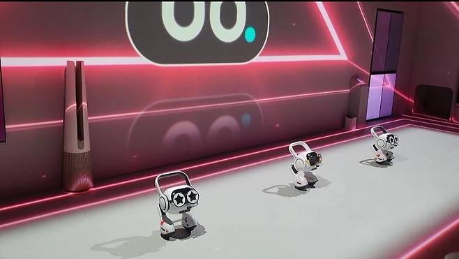 음악에 맞춰 춤 추는 LG전자 '스마트홈 AI 에이전트' [촬영 장하나]