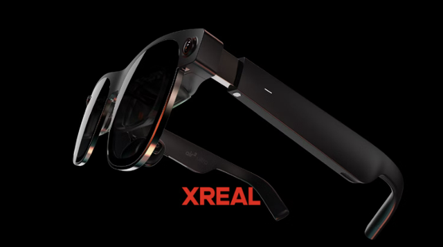 애플 '비전 프로'의 대항마로 기대를 모으는 중국 엑스리얼의 에어2 울트라 증강현실(AR) 안경. 가격이 비전 프로에 비해 4배 이상 저렴하다. 엑스리얼 제공