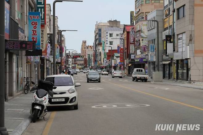 양양군 시내 전경. 조병수 기자 