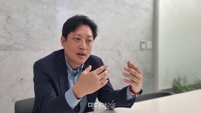 ▲정명원 SBS 디지털뉴스제작부장이 지난달 31일 서울 양천구 SBS 사옥에서 인터뷰하고 있다. 사진=박서연 기자.