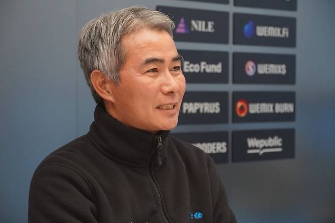 지난 9일 경기도 판교 위메이드 사옥에서 만난 장현국 대표. odong85@newsis.com *재판매 및 DB 금지