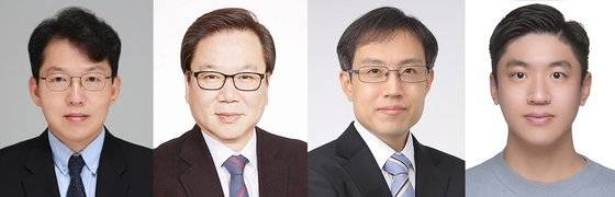 (왼쪽부터) 연세대 임용범 교수, 권호정 교수, 가톨릭대 구희범 교수, 연세대 황현석 연구원