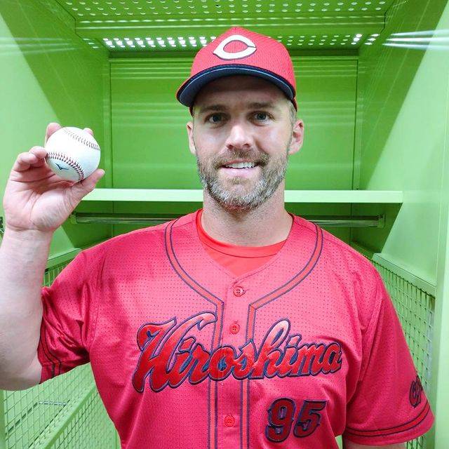 히로시마 시절 맷 데이비슨. /히로시마 도요카프 SNS