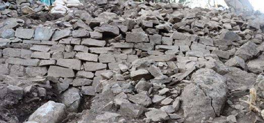 공사 현장서 발견된 성곽 [부산 서구 제공. 재판매 및 DB 금지]