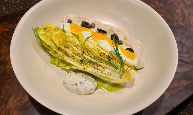 구운 배추 샐러드