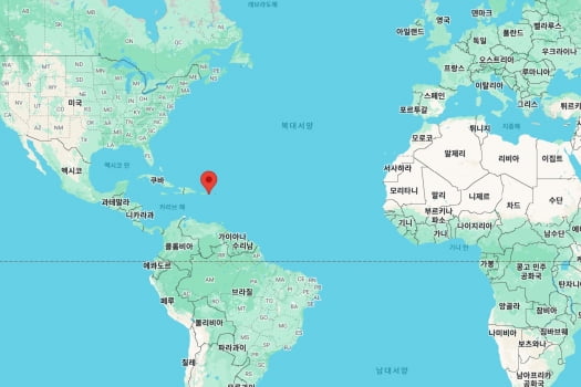 세인트 토마스 섬의 위치. /구글 지도 캡처