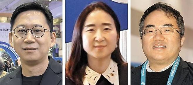 배경훈 LG AI 연구원장(왼쪽부터), 배순민 KT 기술혁신부문 AI2X 랩장(상무), 양승현 SK텔레콤 글로벌설루션테크 담당(CTO).