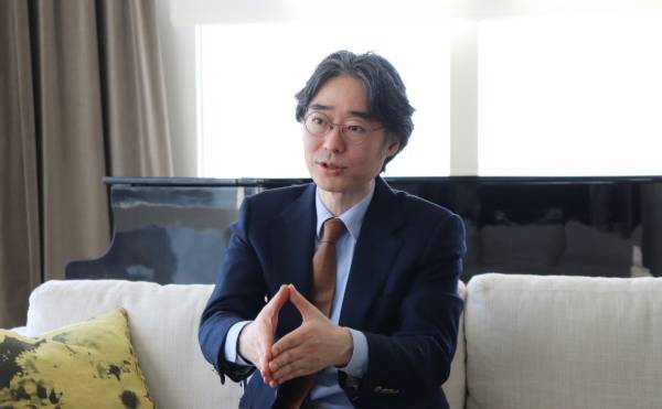 임종윤 한미약품 사장이 15일 머니투데이와 인터뷰를 하고 있다.