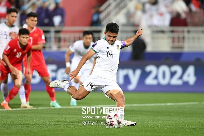 ▲ 19일 밤 11시 30분(한국시간) 도하의 압둘라 빈 칼리파 스타디움에서 열린 2023 아시아축구연맹(AFC) 카타르 아시안컵 조별리그 D조 2차전에서 인도네시아가 베트남을 1-0으로 꺾었다.