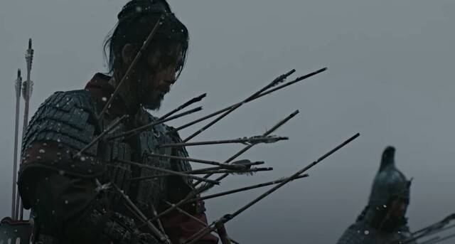 한국방송(KBS) 대하사극 ‘고려거란전쟁’ 중 거란과 싸우다 전사한 양규(배우 지승현). 한국방송 유튜브 갈무리