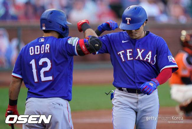 [사진] 텍사스 레인저스 시절 루그네드 오도어. ⓒGettyimages(무단전재 및 재배포 금지)