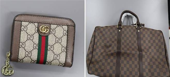 가죽에서 납이 검출된 구찌와 루이비통 짝퉁. 관세청