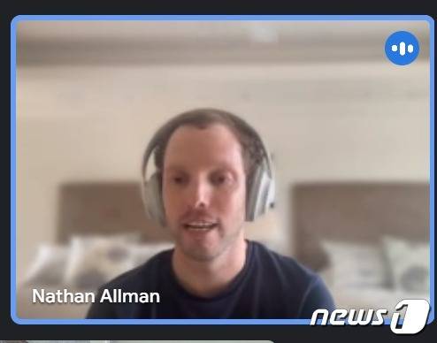 네이선 올맨(Nathan Allman) 온도 파이낸스 최고경영자(CEO)가 지난 23일 <뉴스1>과 온라인으로 인터뷰하고 있다.