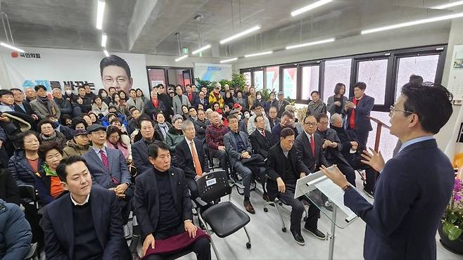 박정훈 송파갑 예비후보, 선거사무소 개소식 "약자에