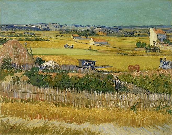 빈센트 반 고흐, 'Harvest at La Crau, with Montmajour in the Background'