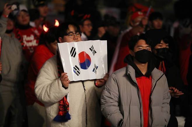 서울 종로구 광화문광장에서 시민들이 거리 응원을 하고 있다.(자료사진) ⓒ 데일리안DB