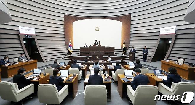 경기 광주시의회 본회의장 모습.(광주시의회 제공)