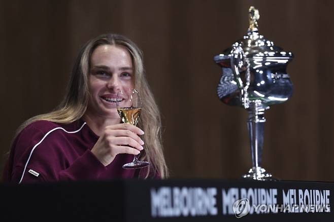 호주 오픈 여자 단식 우승자 사발렌카. AP=연합뉴스