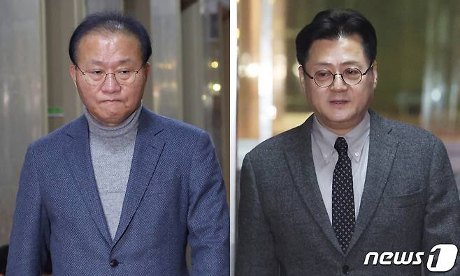 윤재옥 국민의힘 원내대표(왼쪽)와 홍익표 더불어민주당 원내대표. 뉴스1 ⓒ News1 송원영 기자