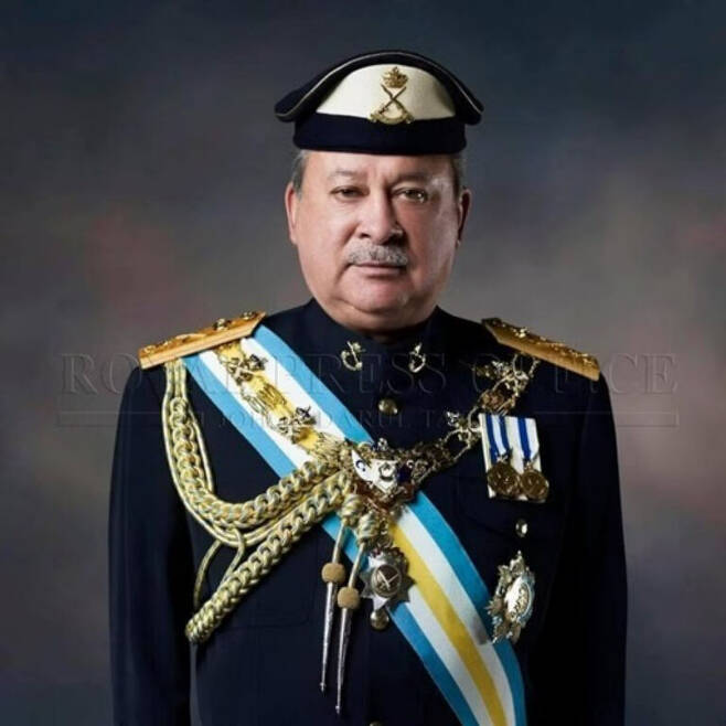 31일 말레이시아 국왕으로 즉위한 술탄 이브라힘 이스칸다르. 조호르 왕립 공보실 캡처