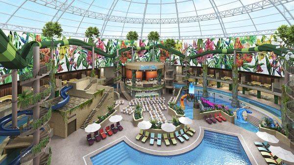 유리 돔 형태의 실내 워터파크 '스플래시 베이'. [사진제공 = 인스파이어]