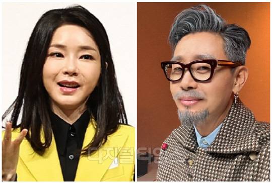 윤석열 대통령 부인 김건희 여사(왼쪽)와 가수 이승환씨. <디지털타임스 DB, 대통령실 제공>