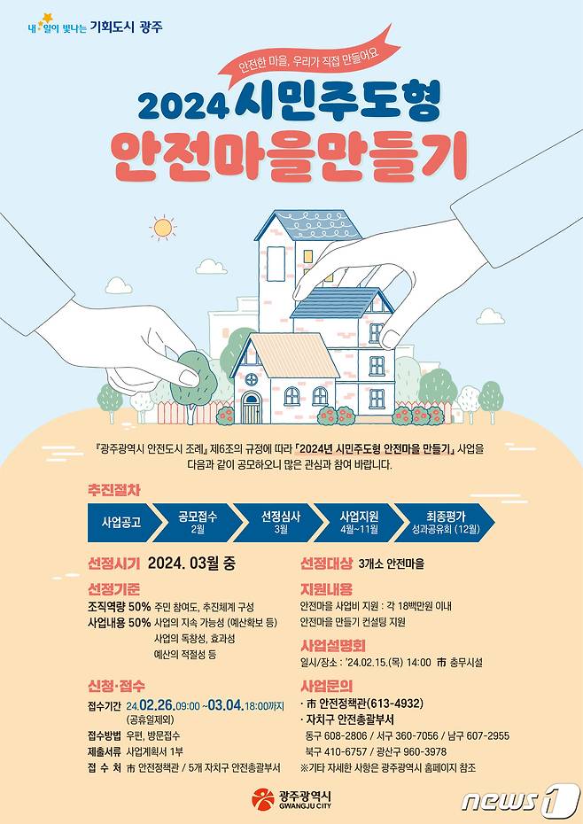 2024 시민주도형 안전마을 만들기 포스터.(광주시 제공)/뉴스1