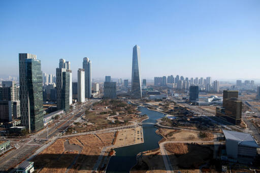 인천 연수구 송도국제도시의 국제업무단지 전경. 인천경제자유구역청 제공