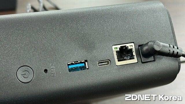 입출력 단자는 1Gbps 이더넷, USB-A, USB-C 등 간소하다. (사진=지디넷코리아)