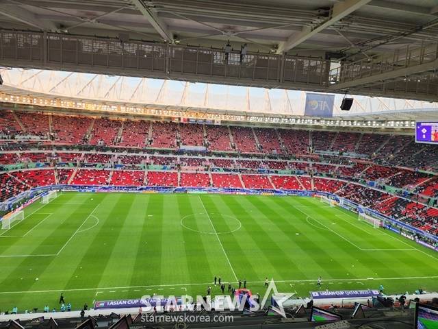 한국-요르단 경기가 열리는 흐메디 빈 알리 스타디움. /사진=이원희 기자