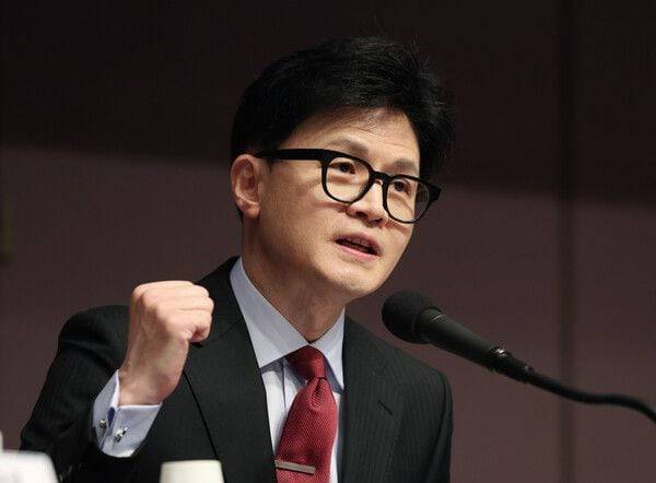 한동훈 국민의힘 비상대책위원장이 7일 오전 서울 중구 프레스센터에서 열린 관훈토론회에서 발언하고 있다. /뉴시스