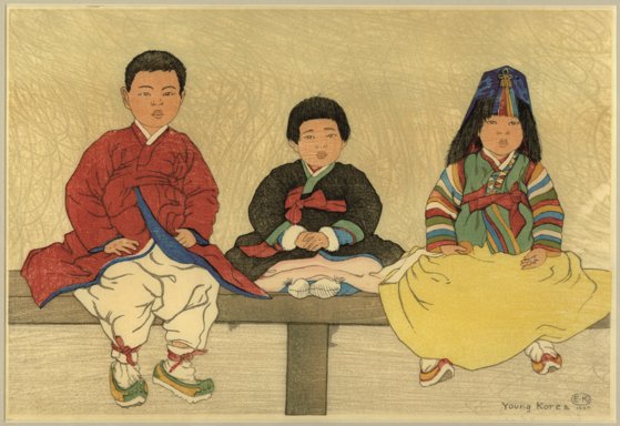 엘리자베스 키스가 그린 '한국의 어린이들.' 한림출판사 제공