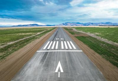 The new sealed, 1km-long, 30m-wide runway at Tawhaki National Aerospace Centre.