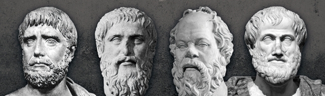 레스, 플라톤, 소크라테스, 아리스토텔레스의 모습. 북루덴스 제공