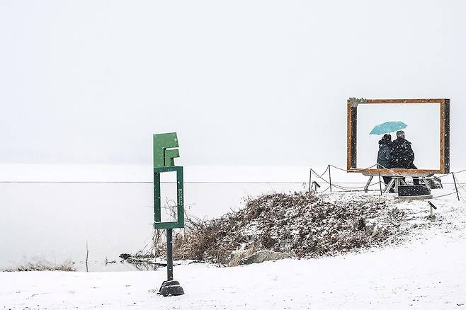 두물머리 관광객 [사진/백승렬 기자]