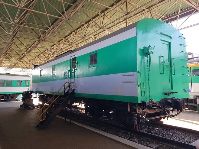 국가등록문화유산으로 등록된 ‘디젤난방차 905호’. 문화재청 제공