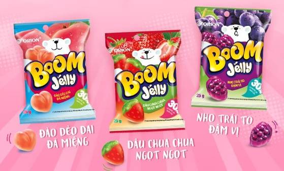 젤리 '마이구미'는 베트남에서 '붐 젤리'라는 이름으로 출시됐다. 고온에서 맛이 유지되며 가격은 저렴해 하리보 등 다른 젤리 브랜드보다 소비자 접점이 넓은 편이다. 사진 오리온