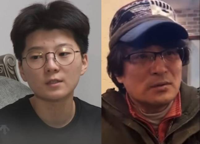 전청조(왼쪽)와 그의 부친 전창수씨. [채널A·JTBC 캡처]