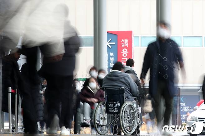 정부의 의과대학 정원 확대에 반발하는 전공의들의 사직이 현실화하면서 현장 곳곳에서 ‘의료대란’이 벌어지고 있다. 2024.2.19/뉴스1 ⓒ News1 이승배 기자