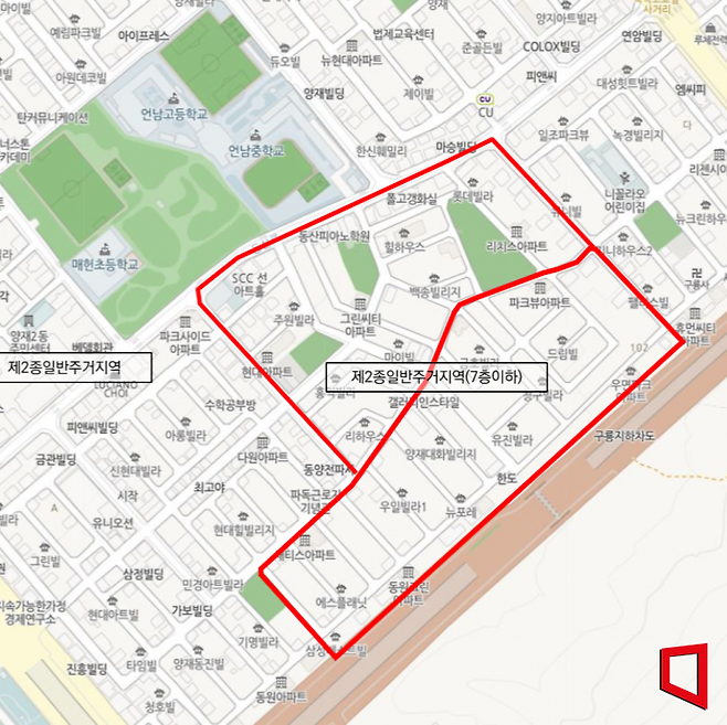 서초구 양재2동 모아타운 대상지(자료=서울시)