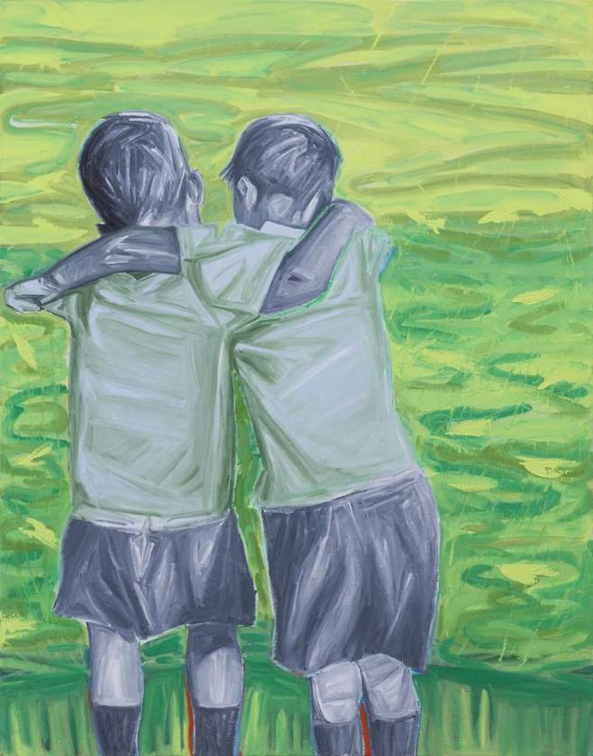 함미나, 함께 Together, 2023, Oil on Canvas, 116.8 x 91.0cm.[사진제공 = 피비갤러리]