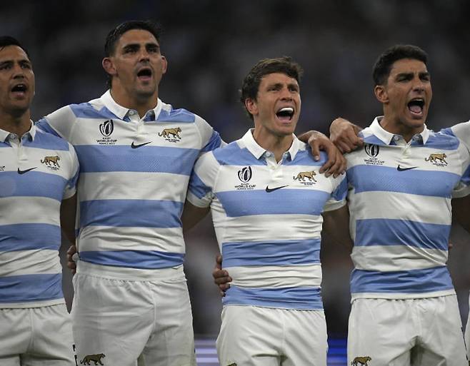 아르헨티나는 2023 럭비 월드컵에서 웨일스를 물리치며 4강에 올랐다. /X